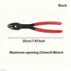 8-Inch Stainless Steel Snap-Ring Pliers Quick Adjust Home Multi-Function Repair Pliers Large Opening Pipe & Wire Hand Tool 1