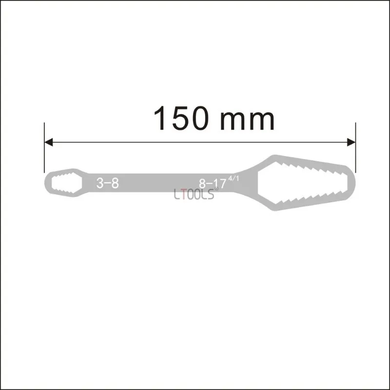 Multifunctional Box Wrench Double Headed Self Tightening Wrench 45# Steel Durable Double Headed Wrench Hand Tool Sets
