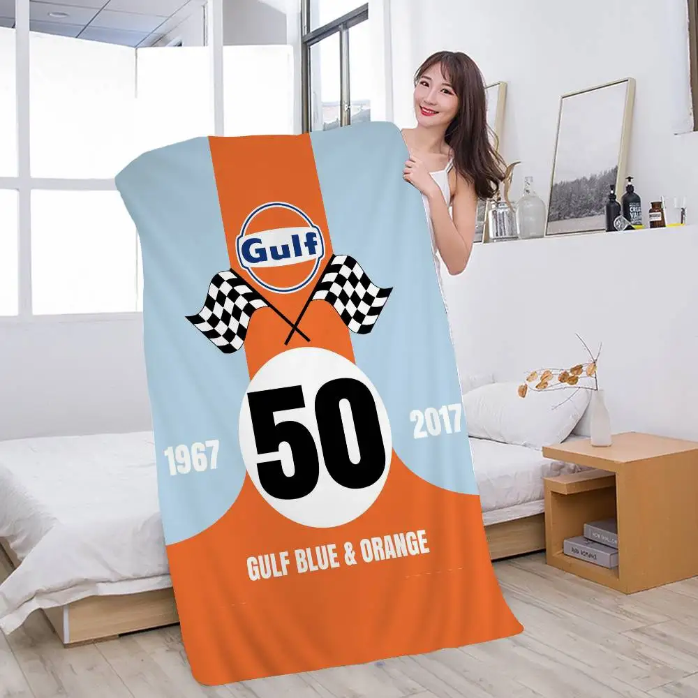 Gulf Racing Auto Mikrofaser Strandtuch Saugfähig Und Weich_voghion.com