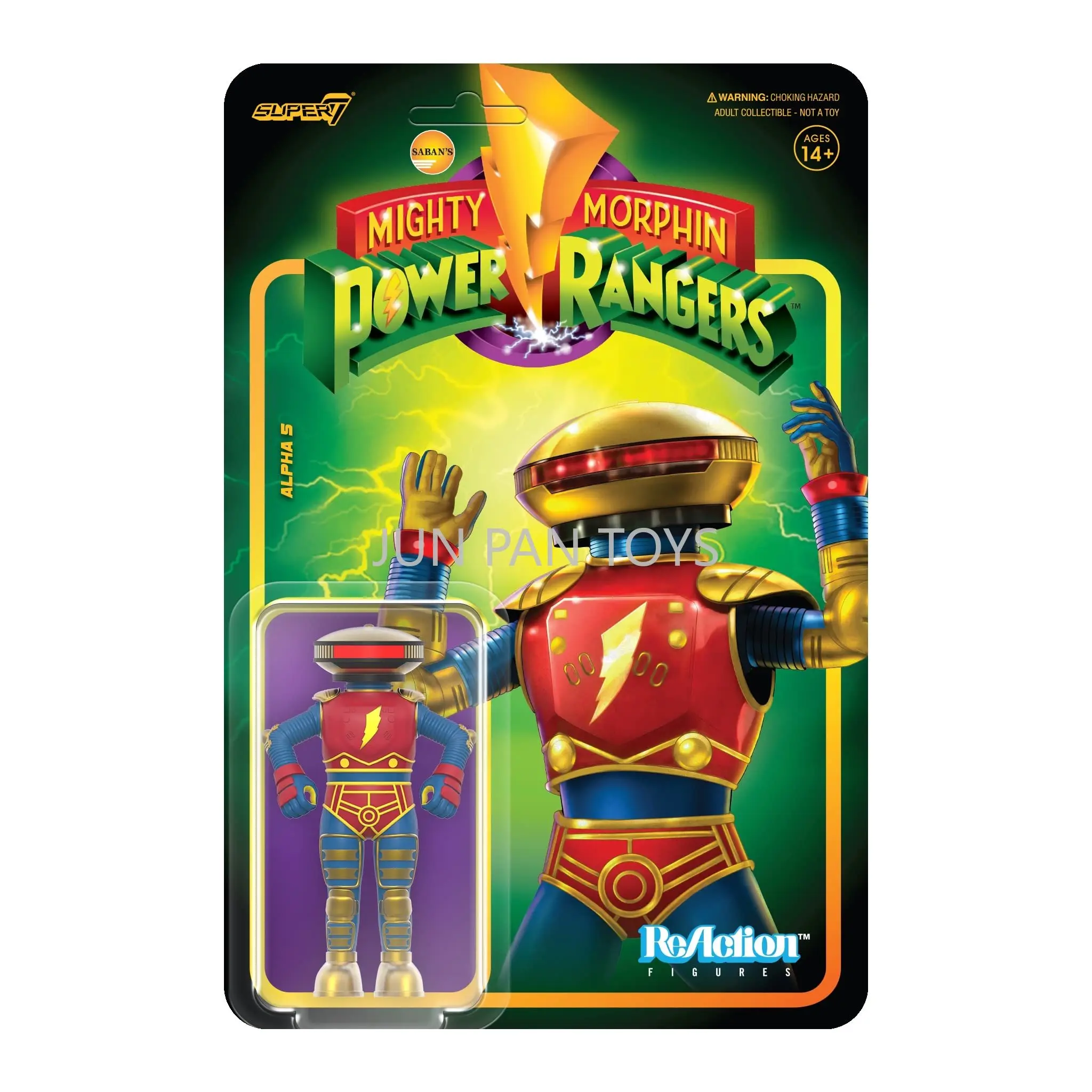 thumbnail image 1 of Figura de reacción Super7 Mighty Morphin Power Rangers Alpha 5 White Ranger, coleccionables clásicos, juguetes para niños, regalo, 1 of 5
