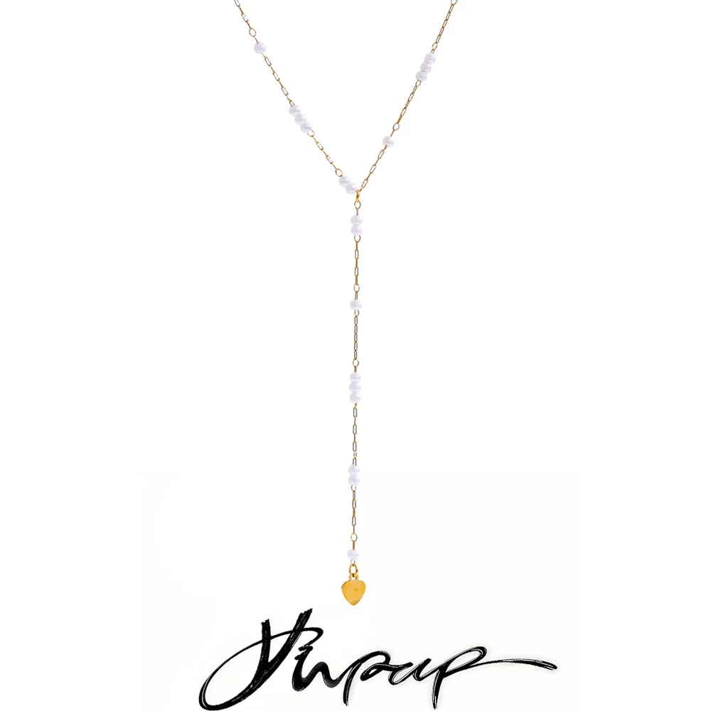 Yhpup Necklace Imitation Pearls Water Resistant