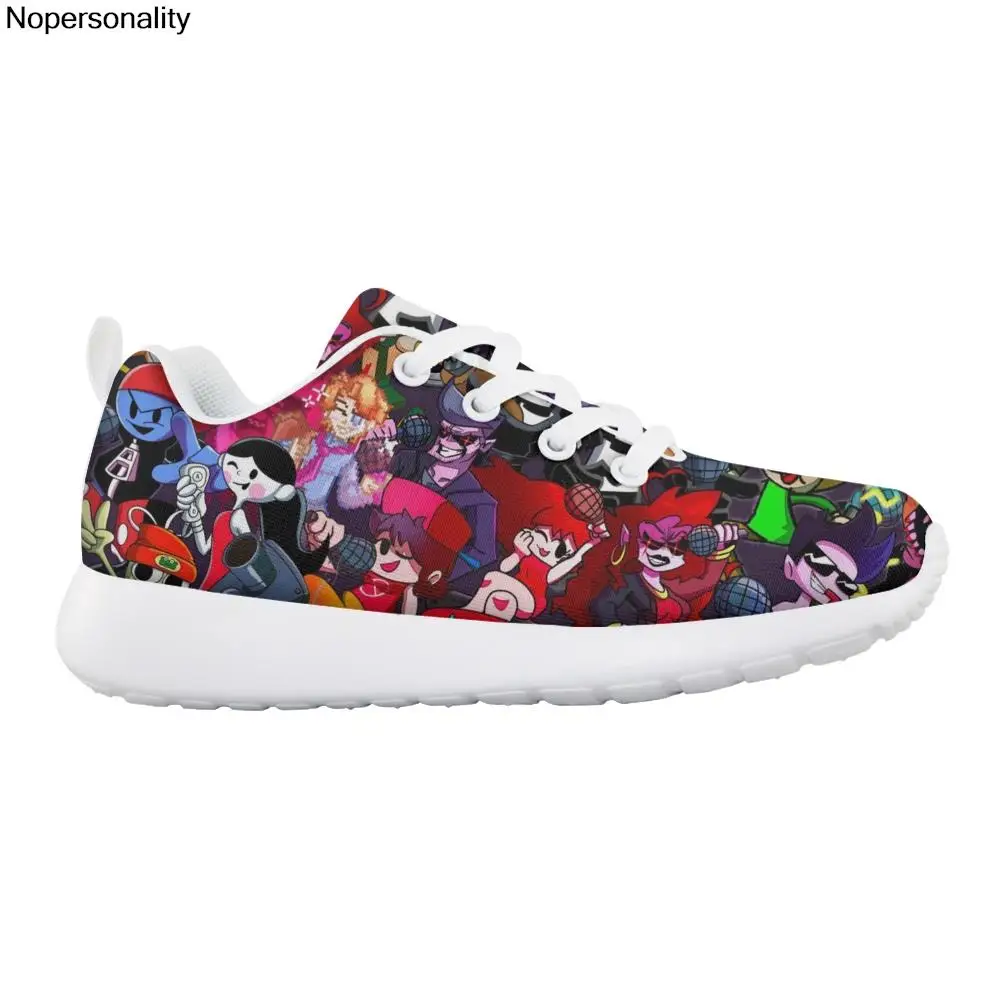 

Kids Girl Boys Basketball Sport Shoes for Friday Night Funkin Print Casual Flats Cartoon Lace-up Shoes Mesh Shoes Zapatillas