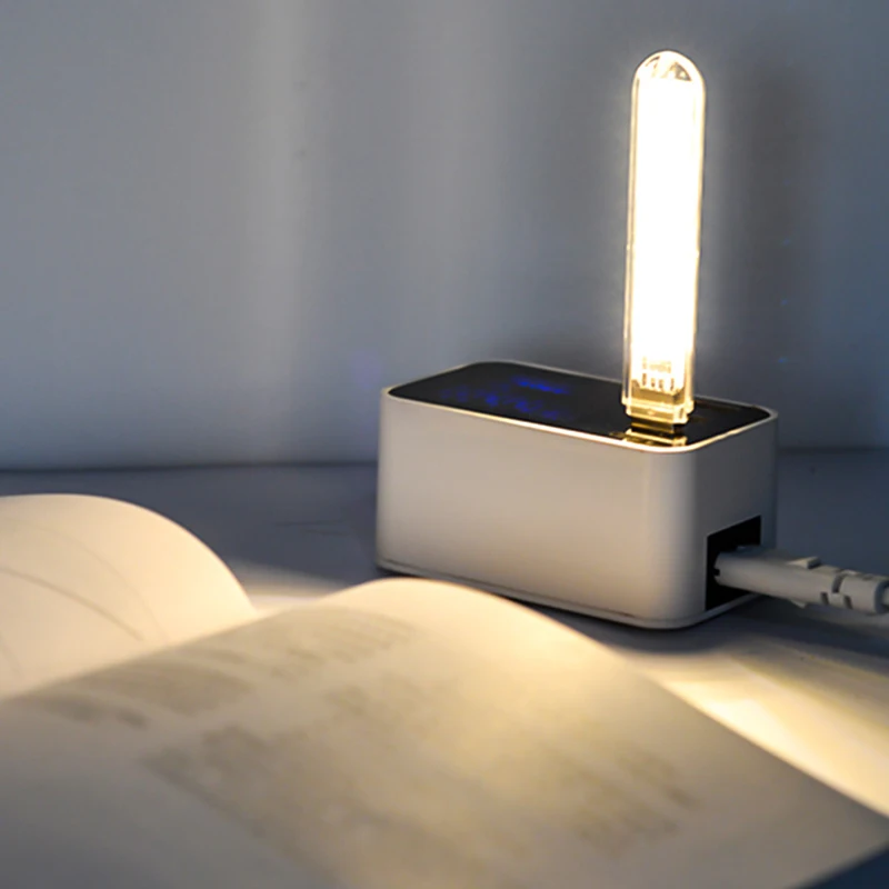 

Portable Usb Plug Led Lamp Book Reading Night Light Computer Mobile Power Charging DC5V Small Book Lamps for Reading Study Work