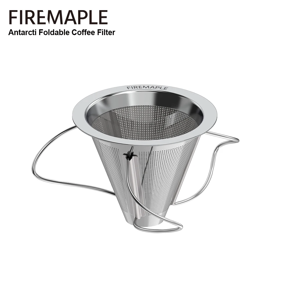 Fire Maple Antarcti Foldable Coffee Filter Reusable Double Layer Outdoor Portable Pour Over Coffee Dripper 304 Stainless Steel