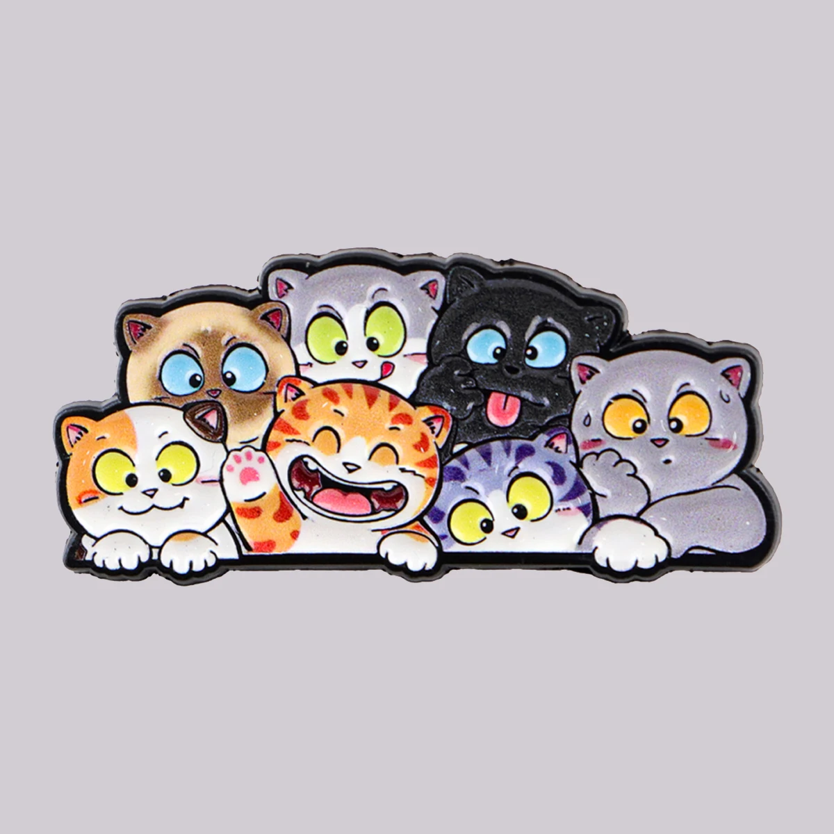 Cute Cat Enamel Pin Cartoon Animal Brooch Lapel Pins Badge Backpack Clothing Accessories