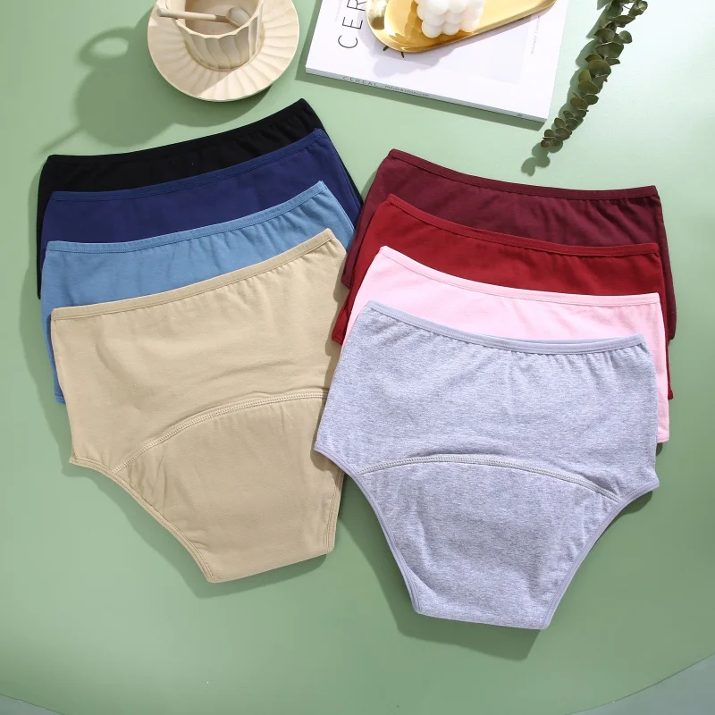 Women's Cotton High Waist Menstrual Period Underwear Seamless Absorption Leakproof Lingerie Breathable Physiological Panties New