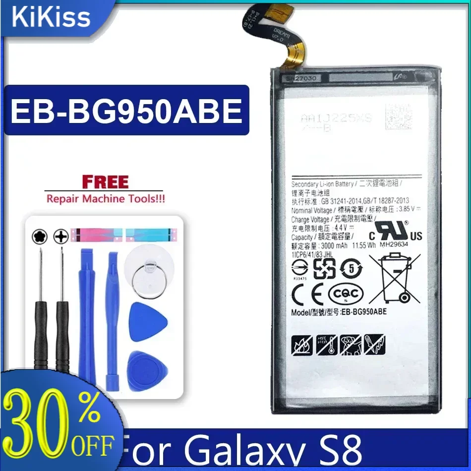 EB-BG950ABE EB-BG950ABA 3000mAh аккумулятор для Samsung Galaxy S8 SM-G9508 G950T G950U G950V G950F G950S G950A G9500 G950 Batterij