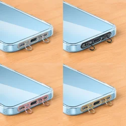 Enhanced Metal Phone Lanyard Tab with Double Buckle - 4Pcs (Metal Mixed)
