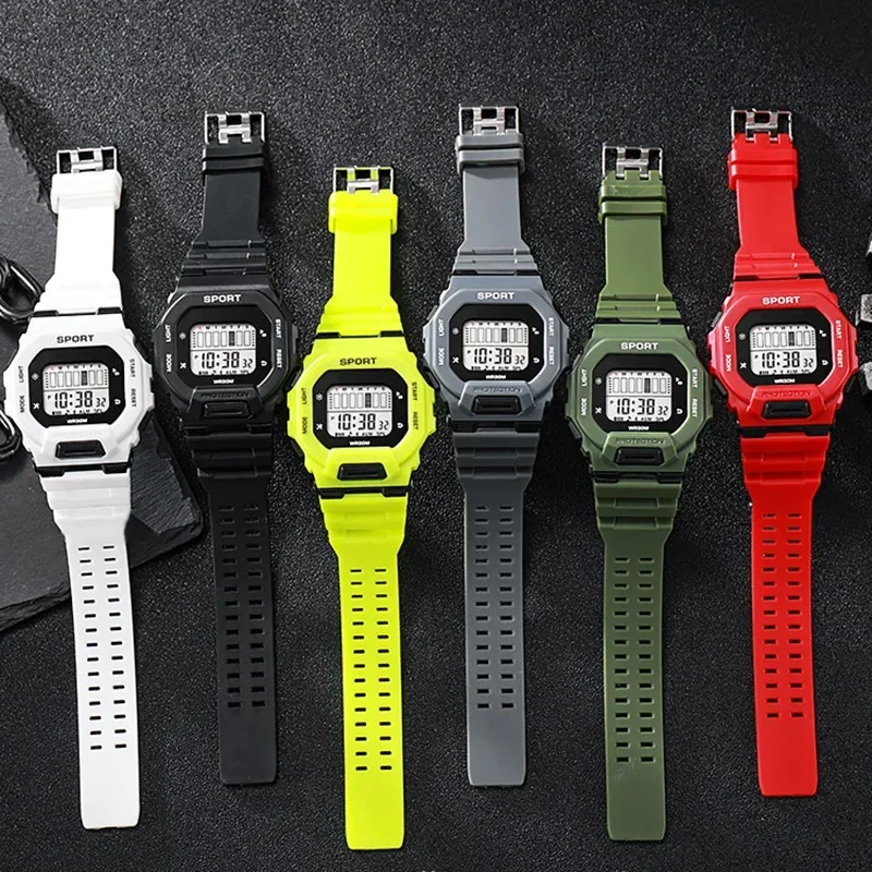 Sport Men's Watch Multifunction Electronic Watch for Kids Boys Teen Student Children LED Digital Wristwatch Military Clock Gifts