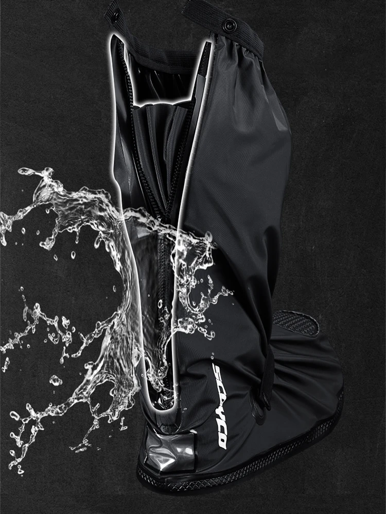 Waterproof Shoe Covers for Riding PVC Motorcycle Bike Reflective Anti-slip All-Season Protection Overshoes Boot Footwear Shields