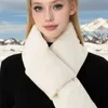 Simple Fashion Down Cotton Winter Mouth Loan Scarf Warm Thickened Down Cotton Scarf Soft Windproof Skiing Scarve Women Men 4