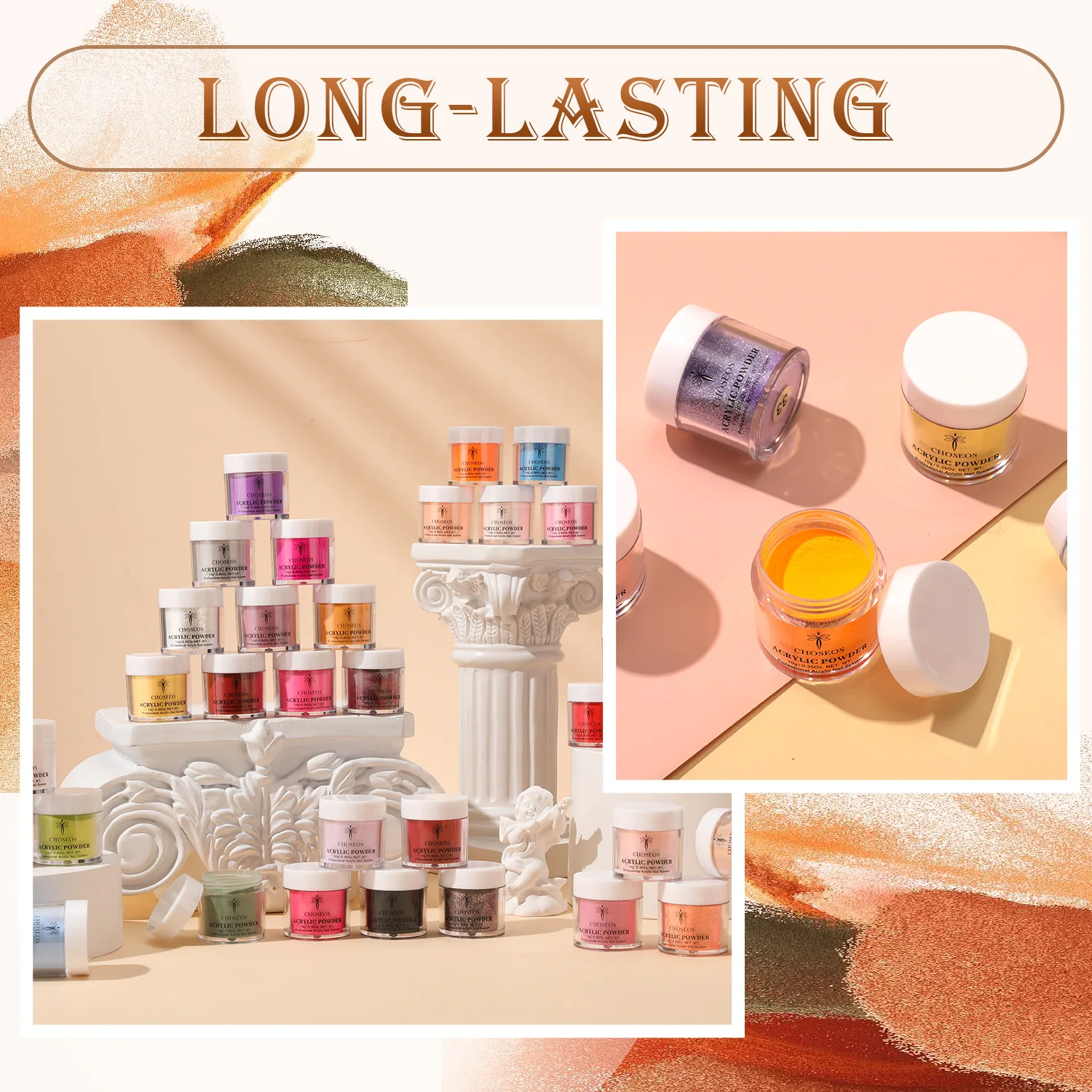 36-Color Glamorous Acrylic Powder Set for Salon-Quality Nails