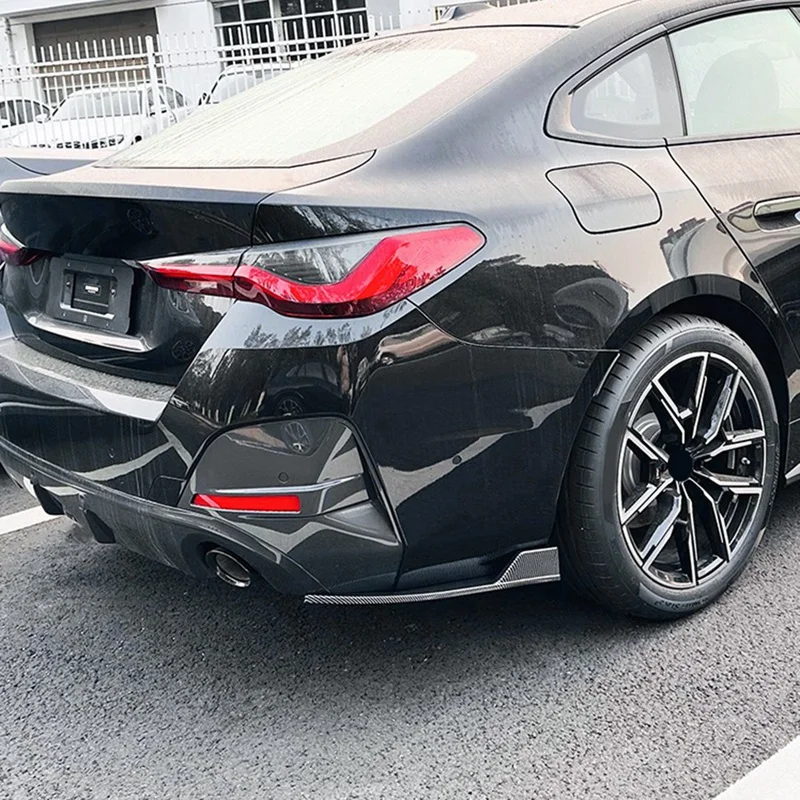 Car Rear Bumper Lip Diffuser Splitter Winglet Apron Spoiler For BMW G26 M Sport + Spoiler Wind Knife