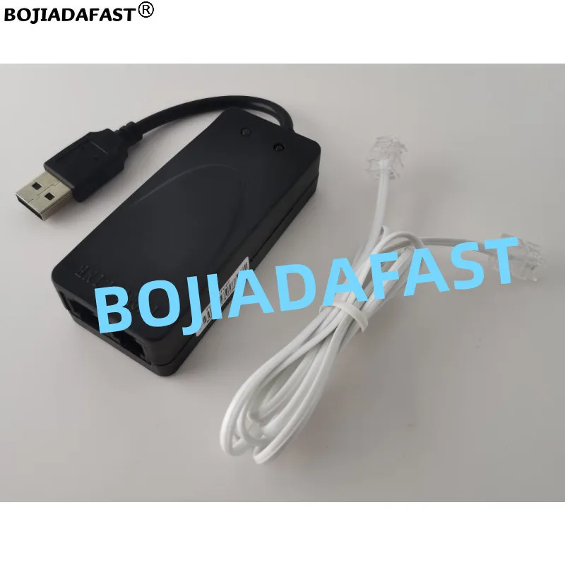 USB 2.0 Fax Modem Adapter With 2 RJ11 Port Caller ID 56Kbps V.92 V.90 Conexant CX93010 Supports WIN 11 10 8 7 Linux 6