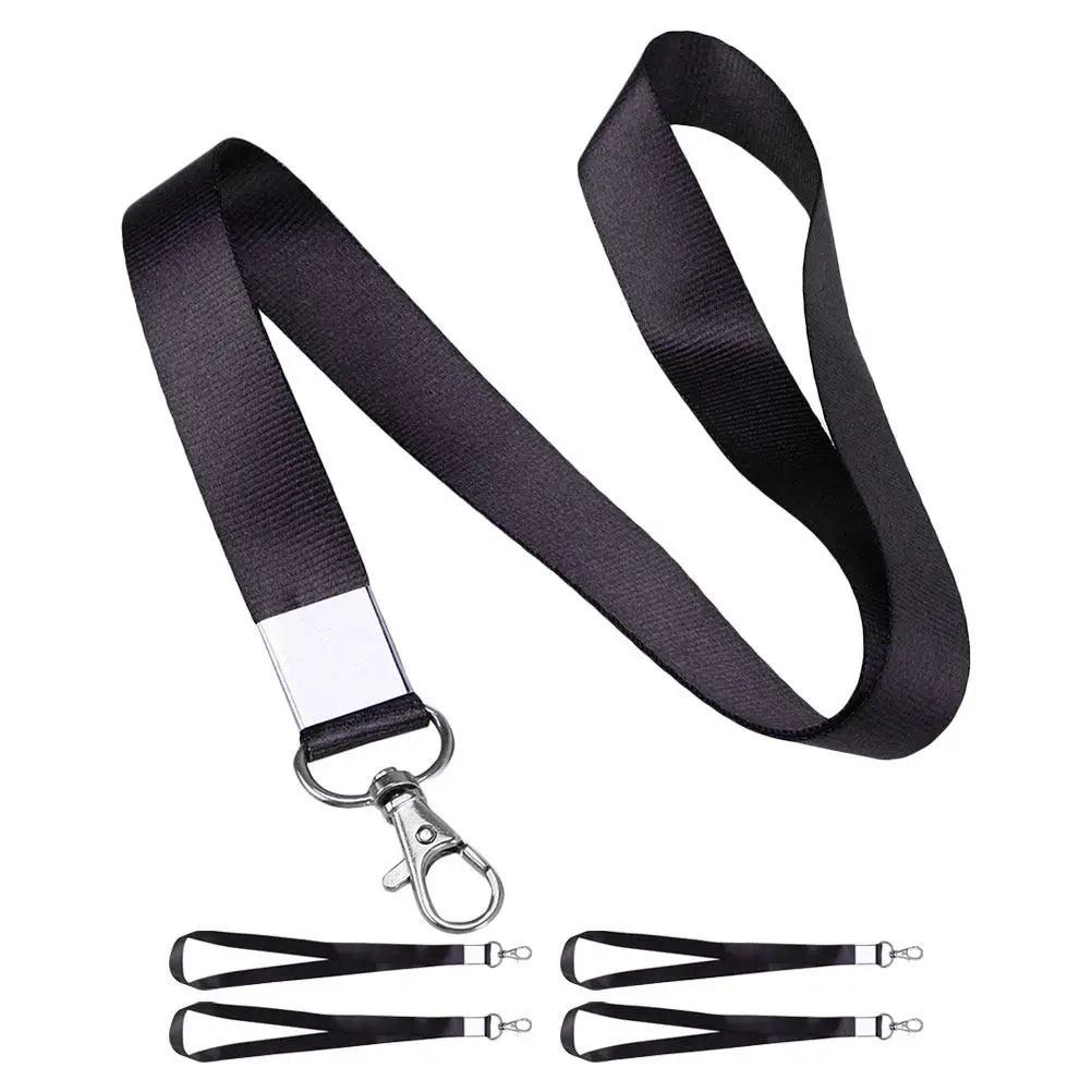 5Pcs 조정 가능한 헤비 듀티 넥 끈 ID 배지 카드 홀더용 키체인 분리형 버클 도난 방지 Rfid 차폐 가슴끈
