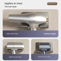 1PCS Aluminium Hair Dryer Rack Wall Mounted Bathroom Storage Organizer for Dyson Hairdryer Stand Support Cradle Holder Shelves 2