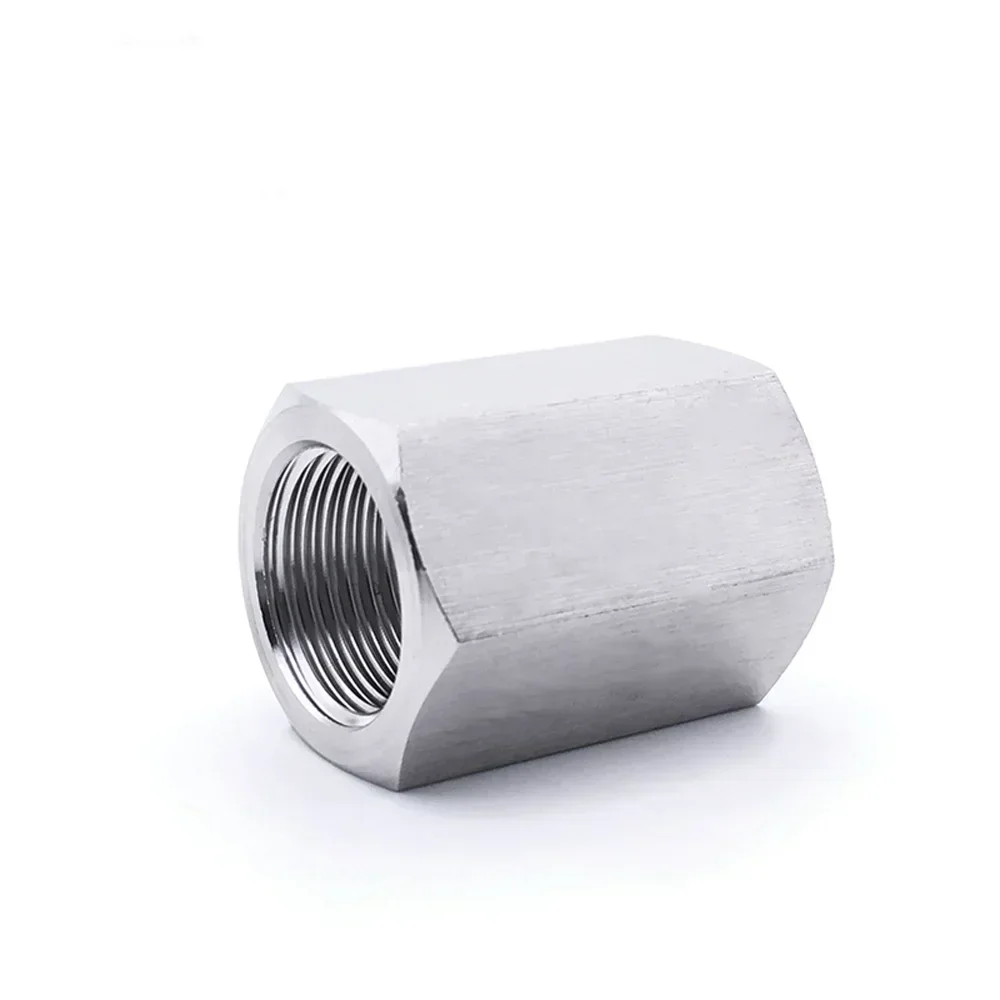 M4-20 1/8" 1/4" 3/8" 1/2" 3/4" 1" BSP NPT Female Hex Coupling Reducer Connector Pipe Fitting 304 Stainless Steel High Pressure