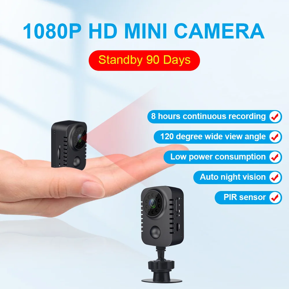 MD29 Mini HD Body Camera 1080P Infrared Night Vision Full Police Camcorder Dash Cam 180 Degrees