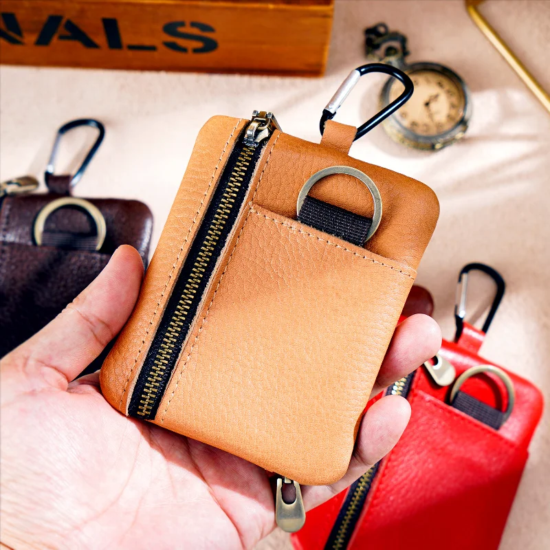 High Quality Women Wallets Zipper Credit Card Holder Case Wallet for Men Vintage Money Bag Multifunction Short Small Coin Purse