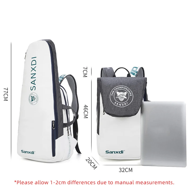 Tennis Paddle Backpack Squash Badminton Rackets Bag Tennis Padel Squash Racquet Carrying Handbag Large Capacity Raquete Bags