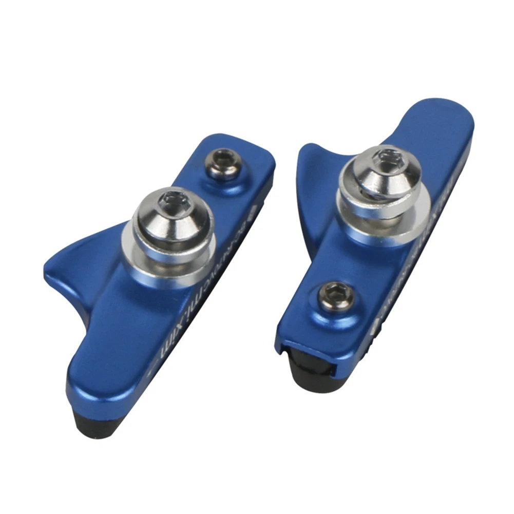 

1 Pairs 2 Pcs Bike Brake Pads V-Brake Blocks Pads For Road Bikes With Hex Nut Aluminum Shell 55mm Bike Cycling Disc Brake Pads