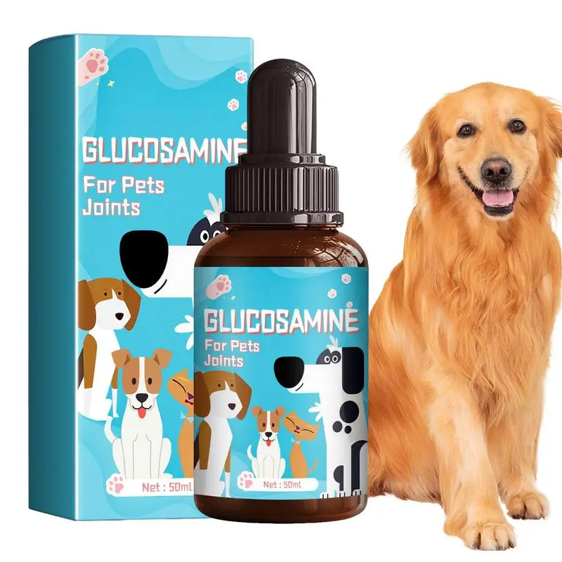Glucosamina para el cuidado de las articulaciones de las mascotas, productos para el cuidado del cuerpo del perro, alivio de las articulaciones y la cadera, no irritante, 50ml
