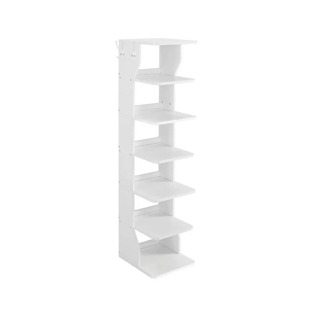 

6-Tier Slim Shoe Storage Rack Iron Shelf Shoe Organizers on Offer Layered Shoes Organization and Storage Closet Organizer