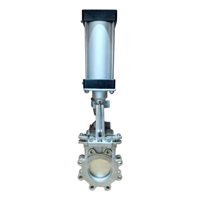 

Double acting pneumatic actuator and positioner SS304 knife gate valve