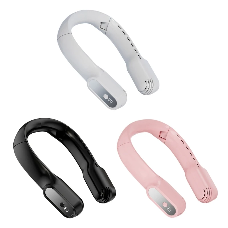 

Personal-Neck Fan Rechargeable Hands-Free Bladeless Portable Free Adjustment Cooling Wearable for Traveling Sport Office