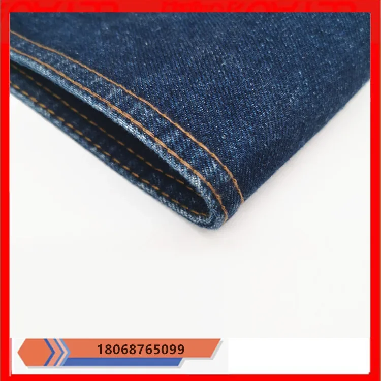 Washed Cotton Denim Fabric 13 Oz Twill Workwear Style for Clothing Making Boys Girls Children Baby Accessories