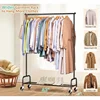 Heavy Duty Clothing Racks for Hanging Clothes Rack, 43" Wide Rolling Garment Rack Metal Clothing Hanger 2
