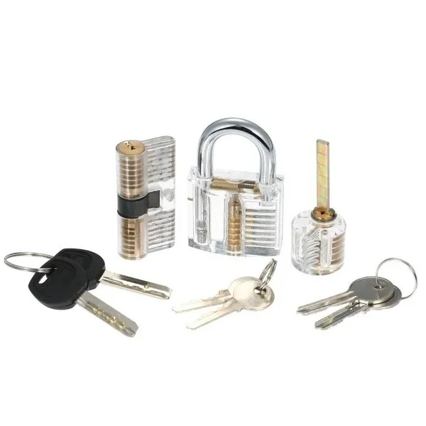 Clear Training Padlock with Visible Mechanism, Practice Plus