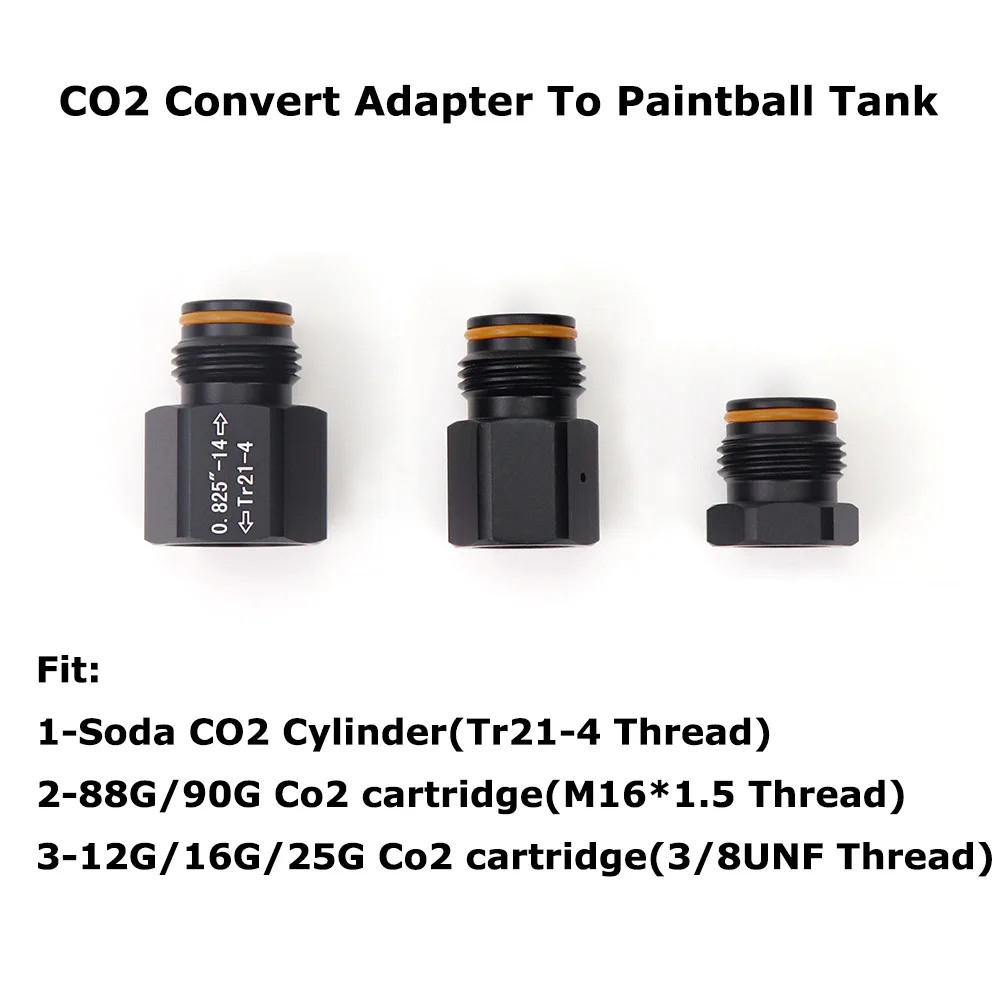 Co2CylinderConvertAdapterToPaintballCO2TankThreadFitCo2