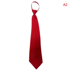 Matte Black Clip - On Unisex Necktie - Ideal for Formal and Professional Wear (Wine red)