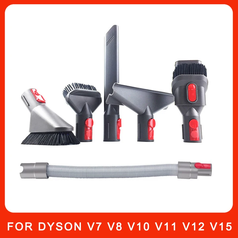 Flat Suction Nozzle Head for Vacuum Cleaners with Multiple Brush Attachments