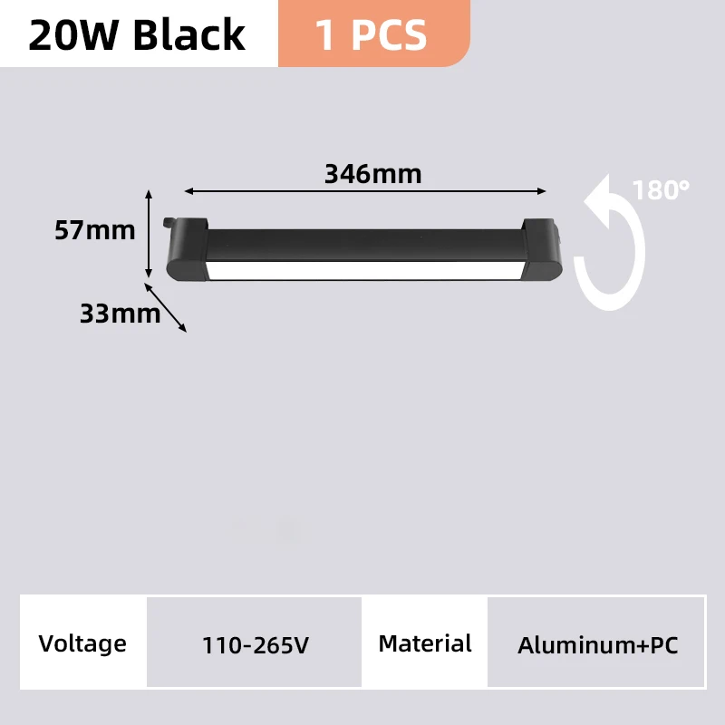 1PC 20w Black