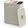 Tota - Trio 90-liter Laundry Hamper Separation Basket with lid, 3 Removable Washing Bags with Handles- Ecru 2