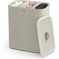 Tota - Trio 90-liter Laundry Hamper Separation Basket with lid, 3 Removable Washing Bags with Handles- Ecru 2