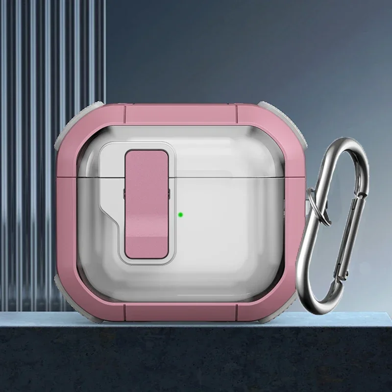 Shockproof TPU Earphone Cover with Keychain and Magnetic Closure