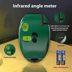 Dual - Line Laser Level with Vertical and Horizontal Infrared Beams for Precision 90 - Degree Angle and Long - Distance Leveling (Green)