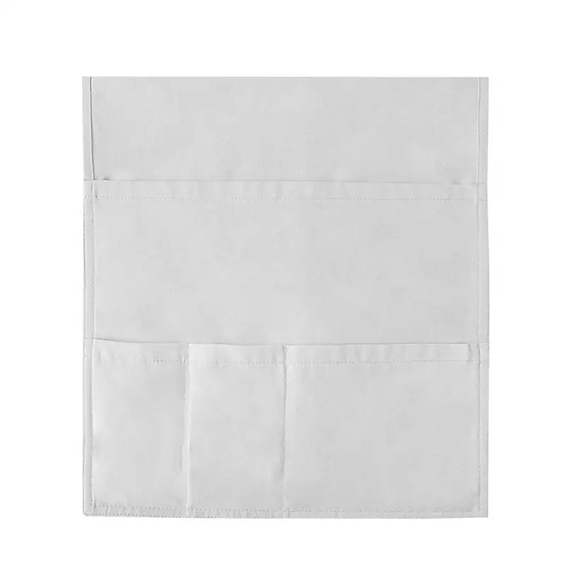 Chair Arm Organizer Remote Control Holder Non-Slip Canvas Arm Chair Caddies With 5 Pockets For Sofa Armrest Storage Living Room