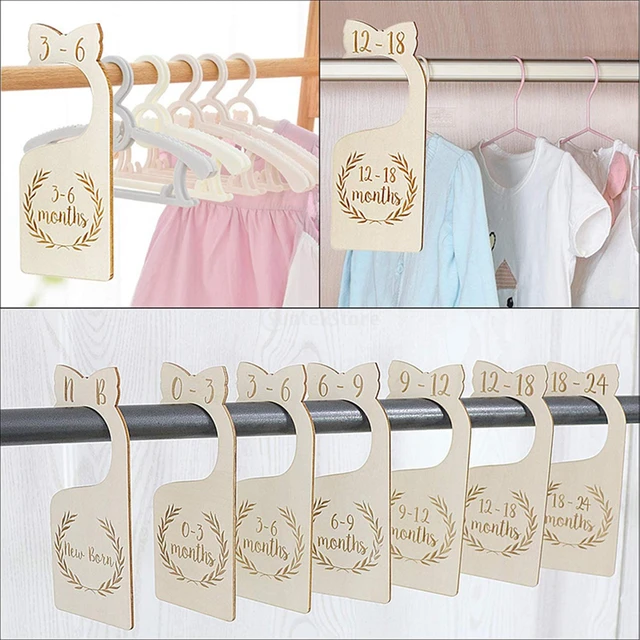 Organizador de ropa de bebé Adorable, 7 piezas, organizador de armario de  guardería, divisores de armario de madera para habitación, armario de uso  diario - AliExpress