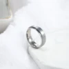 6/8mm Titanium Tungsten Spinner Rings for Men Women  Wedding Band Half Size Nickel Free Fidget Anxiety Comfort Fit 5