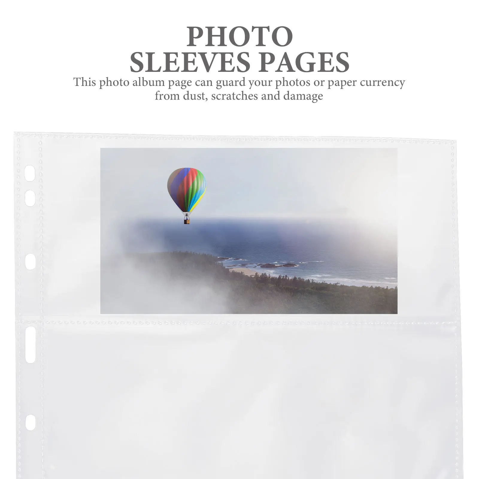 10Pcs 사진 앨범 페이지 루스리프 지폐 슬리브 지폐 카드 엽서 티켓 컬렉션을 위한 다기능 보관함