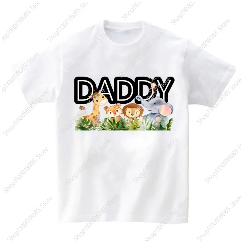 Kids 2 3 4 5 6 Animal Birthday Party Tshirt Matching Family Outfits Boy Shirt Party Girls TShirt Children Outfit Custom Name 3