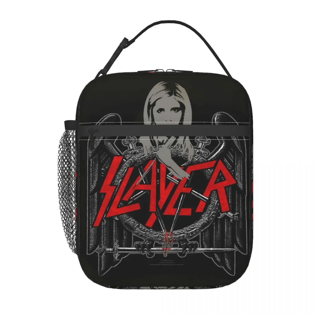 

Heavy Metal Rock Band Slayers Insulated Lunch Tote Bag for Women Resuable Cooler Thermal Bento Box School