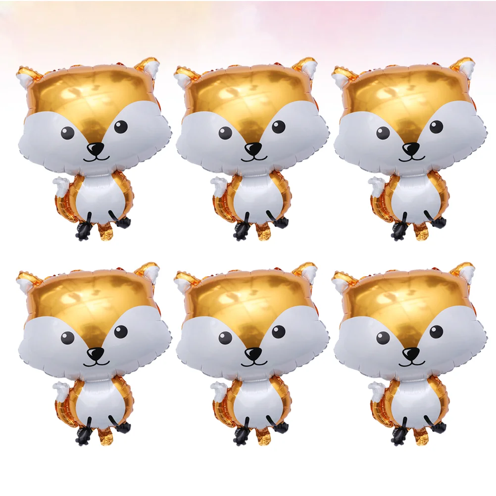 

6 Pcs Balloons Aluminum Foil Party Take Bath for Decoration Baby Cartoon Animal