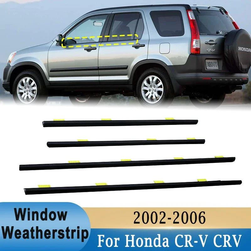 Window Weatherstrips Side Door Moulding Trim Belt Outer Window Glass Sealing Belts 72410-S9A-003 For Honda CRV 2002-2006