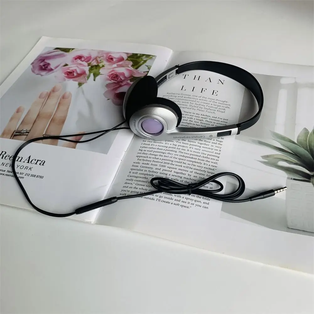 ريترو كلاسيكي Y2K السلكية سماعة ، CD موضة ، فوق ال...
