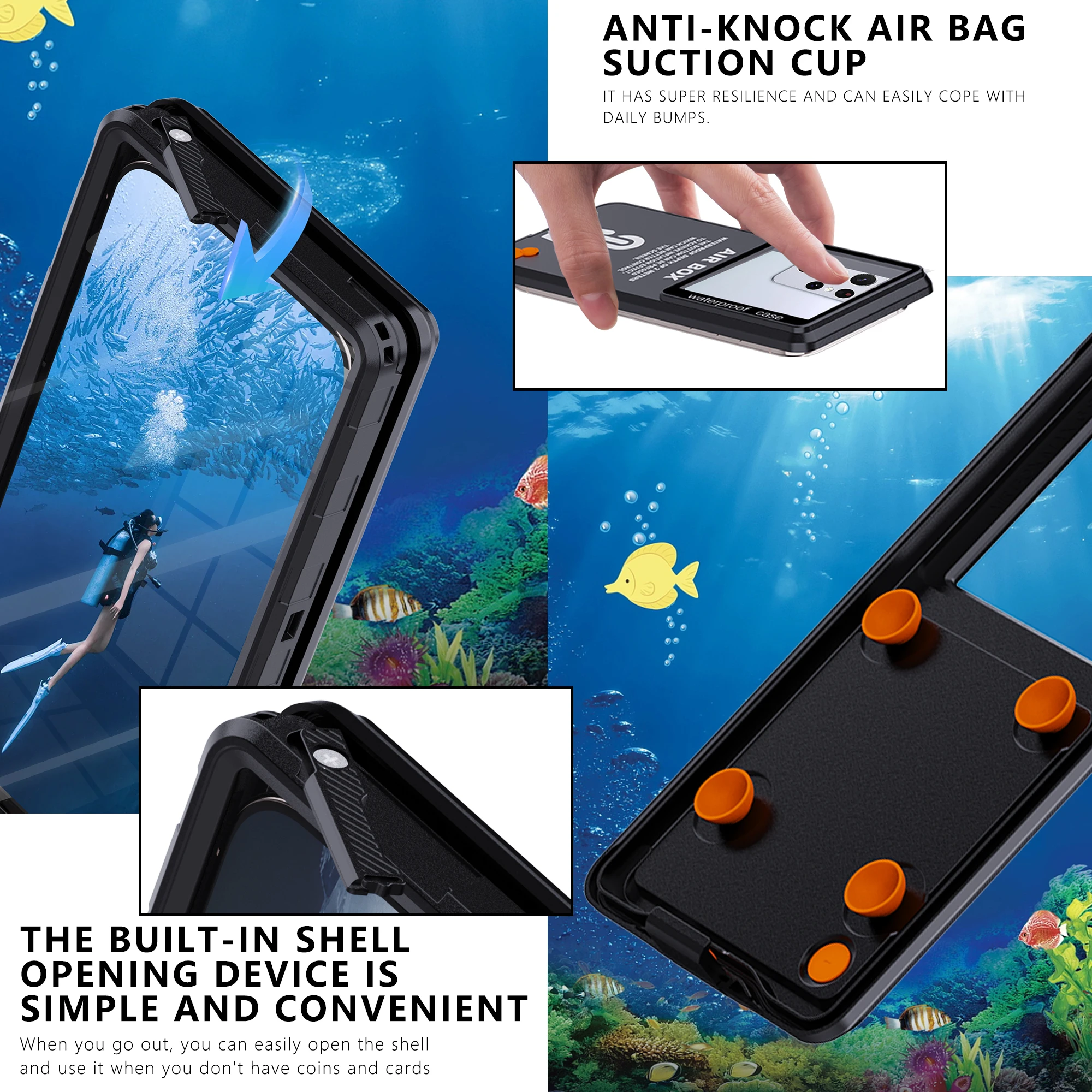6.9-inch Waterproof Phone Case Shellbox Upgraded Universal Underwater Touch Screen Dustproof Drop proof IP68 Certified